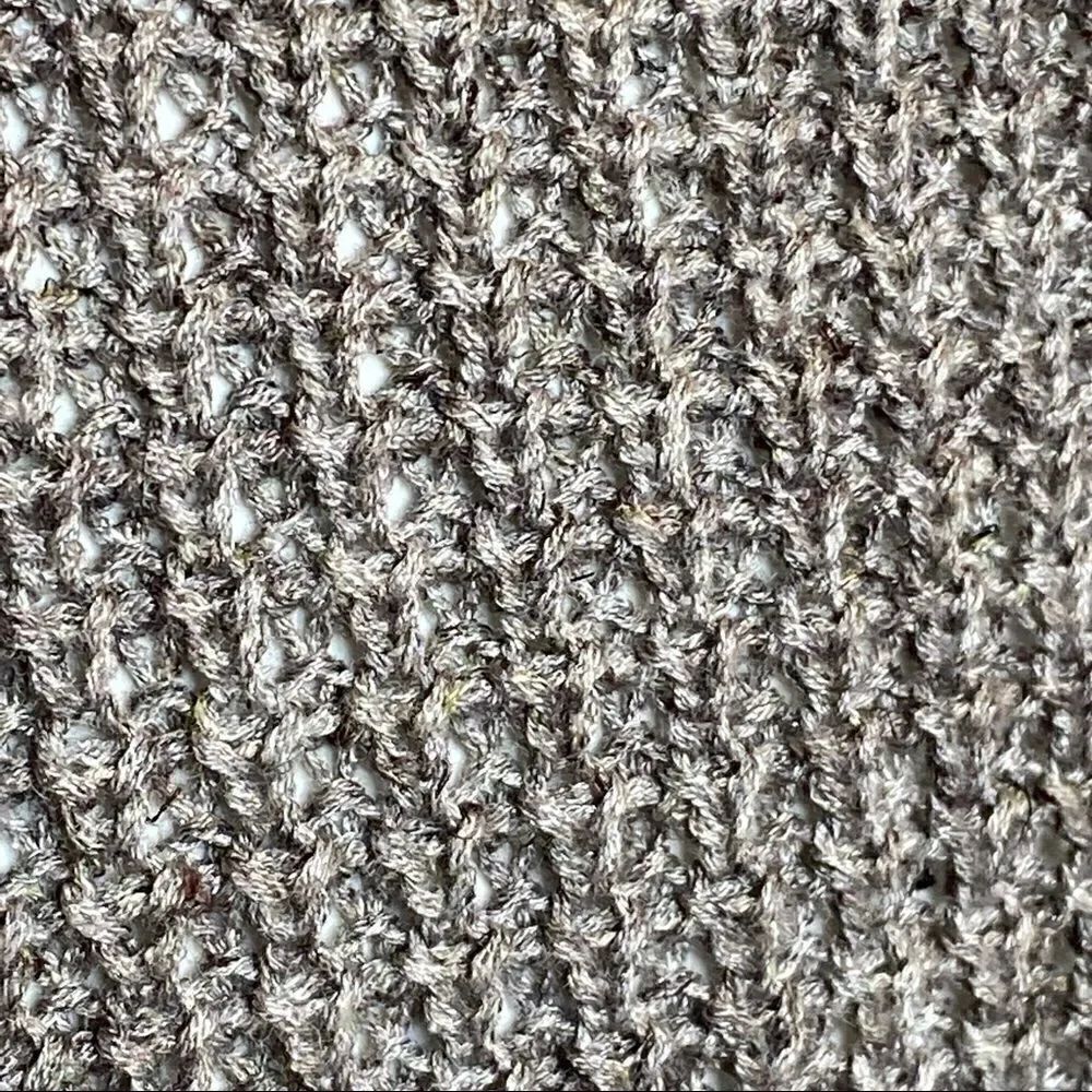 Callahan taupe linen blend waffle knit wrap sweater size XS - Picture 13 of 16